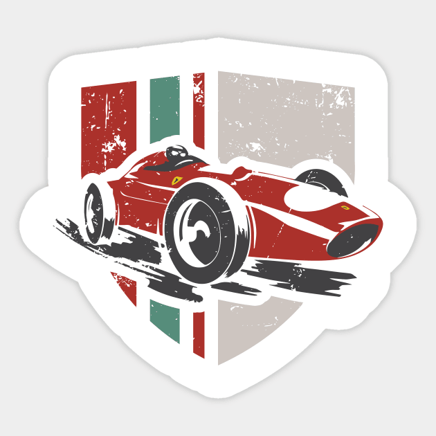 Vintage Scuderia Ferrari Dino Sticker by SilverfireDesign